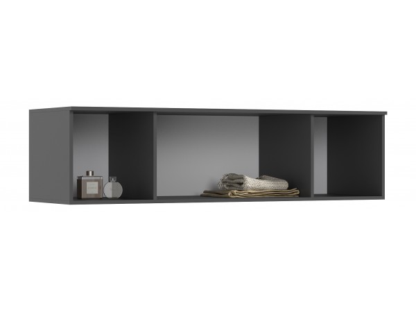 Норд Антресоль к шкафу 1600 Изумрудный Кромка Графит, Графит