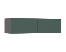 Норд Антресоль к шкафу 1600 Изумрудный Кромка Графит, Графит