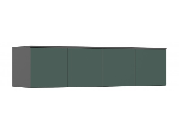 Норд Антресоль к шкафу 1600 Изумрудный Кромка Графит, Графит