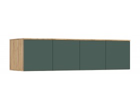 Норд Антресоль к шкафу 1600 Изумрудный Кромка Изумруд, Дуб Крафт Кромка Дуб Крафт