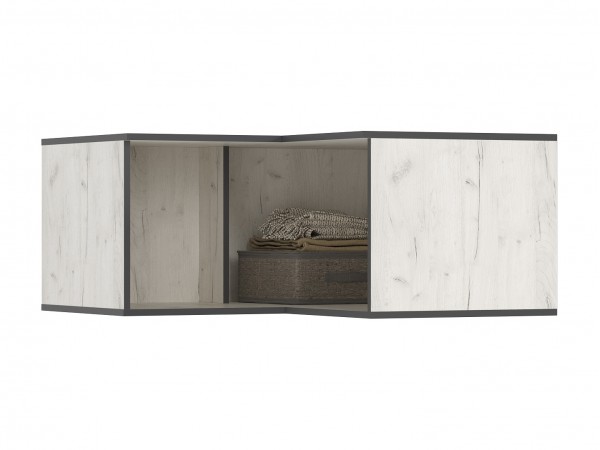 Норд Антресоль шкафу угловому Дуб Крафт Белый