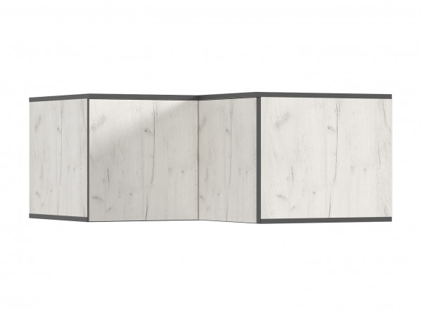 Норд Антресоль шкафу угловому Дуб Крафт Белый