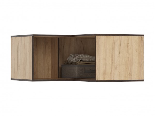 Норд Антресоль шкафу угловому Дуб Крафт Кромка Венге