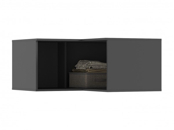 Норд Антресоль шкафу угловому Изумрудный Кромка Графит, Графит