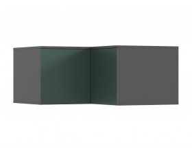 Норд Антресоль шкафу угловому Изумрудный Кромка Графит, Графит