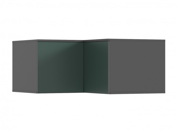 Норд Антресоль шкафу угловому Изумрудный Кромка Графит, Графит