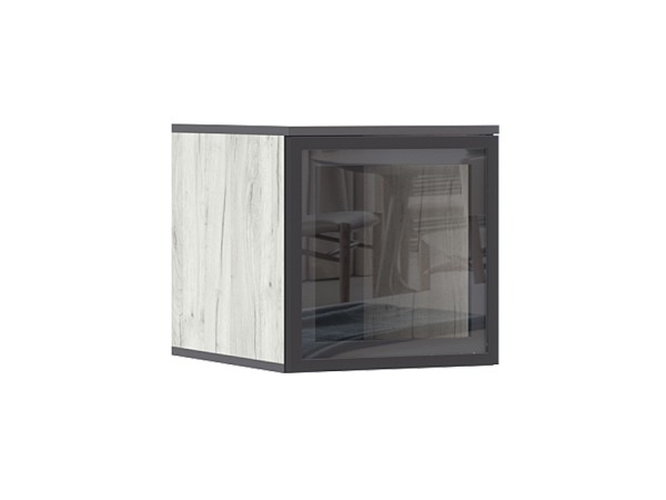 Норд Антресоль-витрина к пеналу 400 Дуб Крафт Белый