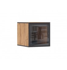 Норд Антресоль-витрина к пеналу 400 Дуб Крафт Кромка Венге