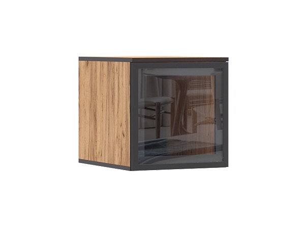 Норд Антресоль-витрина к пеналу 400 Дуб Крафт Кромка Венге