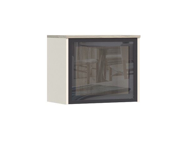 Норд Антресоль-витрина к терминалу 300 Кашемир, Дуб Крафт Серый