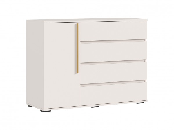 Норд Комод 1 дверь 4 ящика 1200 золото Кашемир, Кашемир