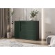 Норд Комод 1 дверь 4 ящика 1200 Изумрудный Кромка Графит, Графит