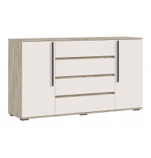 Норд Комод 2 двери 4 ящика 1600 Кашемир, Дуб Крафт Серый