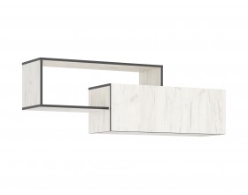 Норд Полка 2-ярусная Дуб Крафт Белый, Дуб Крафт Белый