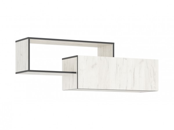 Норд Полка 2-ярусная Дуб Крафт Белый, Дуб Крафт Белый