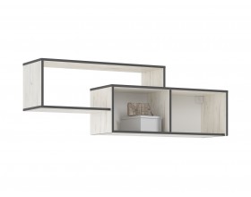 Норд Полка 2-ярусная Дуб Крафт Белый, Дуб Крафт Белый