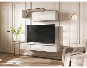 Норд Полка 2-ярусная Дуб Крафт Белый, Дуб Крафт Белый