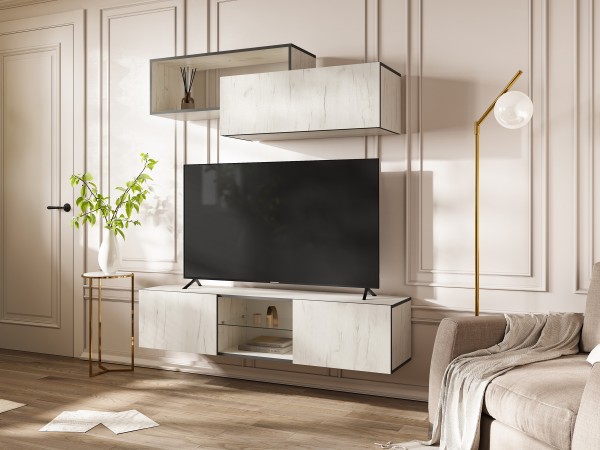 Норд Полка 2-ярусная Дуб Крафт Белый, Дуб Крафт Белый