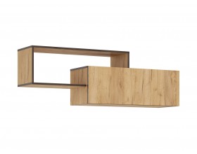 Норд Полка 2-ярусная Дуб Крафт, Дуб Крафт Кромка Венге