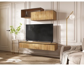 Норд Полка 2-ярусная Дуб Крафт, Дуб Крафт Кромка Венге