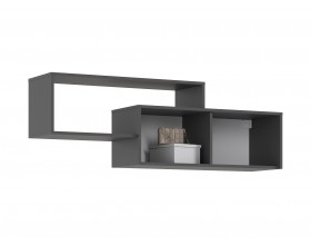 Норд Полка 2-ярусная Изумрудный Кромка Графит, Графит