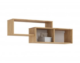 Норд Полка 2-ярусная Изумрудный Кромка Изумруд, Дуб Крафт