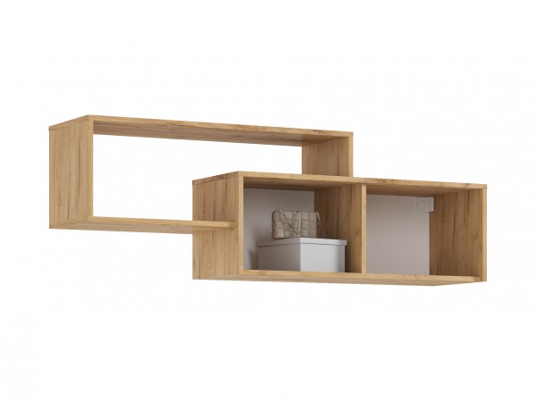 Норд Полка 2-ярусная Изумрудный Кромка Изумруд, Дуб Крафт