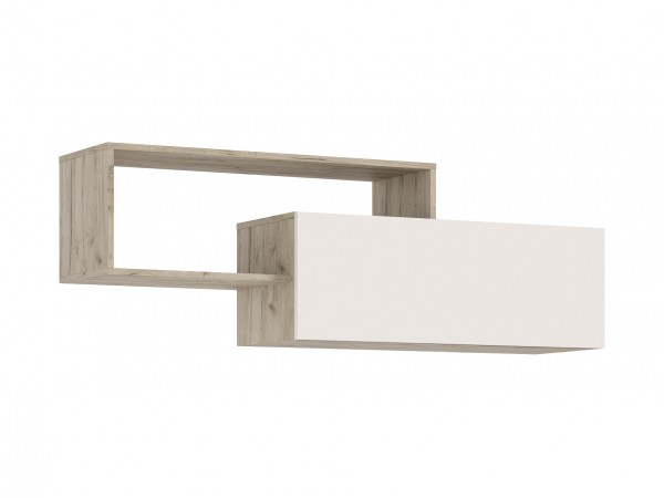 Норд Полка 2-ярусная Кашемир, Дуб Крафт Серый