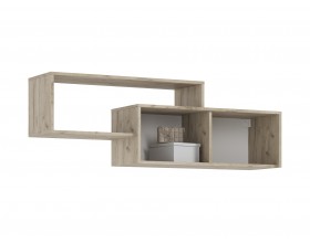 Норд Полка 2-ярусная Кашемир, Дуб Крафт Серый