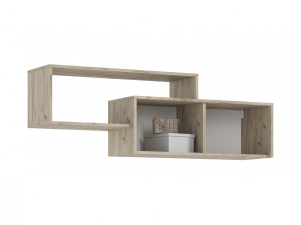 Норд Полка 2-ярусная Кашемир, Дуб Крафт Серый