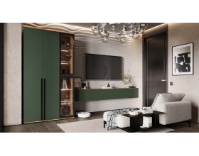 Норд Тумба навесная 800 Изумрудный Кромка Изумруд, Дуб Крафт