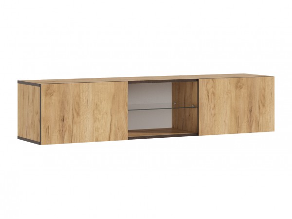 Норд Тумба ТВ подвесная Дуб Крафт, Дуб Крафт Кромка Венге