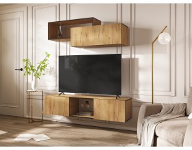 Норд Тумба ТВ подвесная Дуб Крафт, Дуб Крафт Кромка Венге