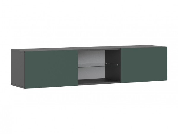 Норд Тумба ТВ подвесная Изумрудный Кромка Графит, Графит