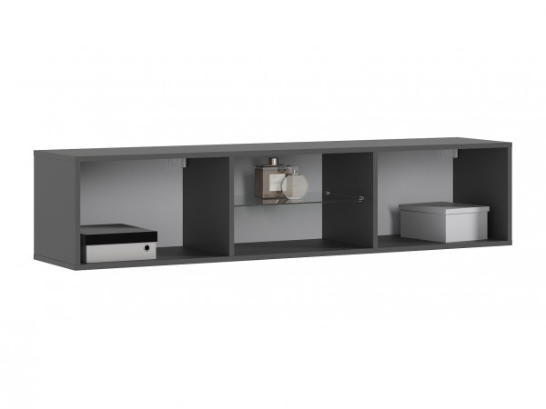 Норд Тумба ТВ подвесная Изумрудный Кромка Графит, Графит