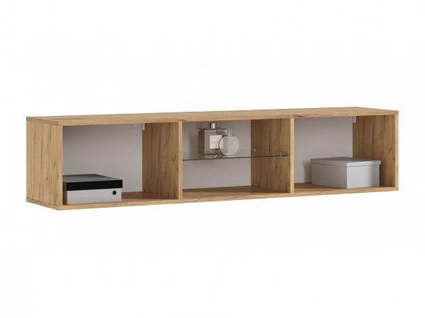 Норд Тумба ТВ подвесная Изумрудный Кромка Изумруд, Дуб Крафт