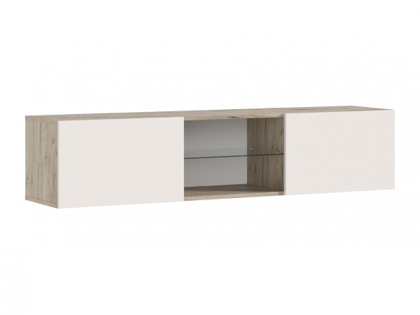 Норд Тумба ТВ подвесная Кашемир, Дуб Крафт Серый