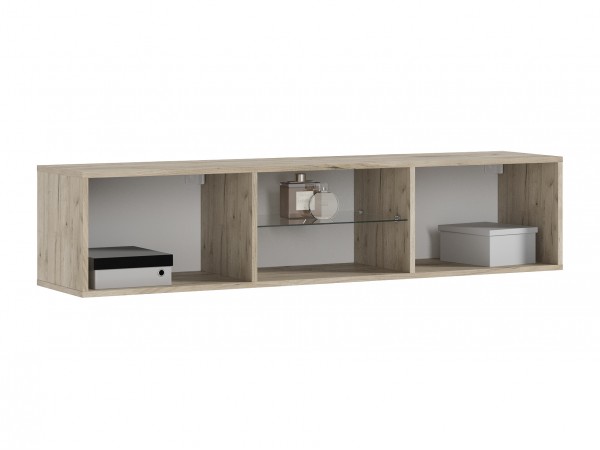 Норд Тумба ТВ подвесная Кашемир, Дуб Крафт Серый