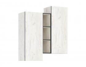 Норд Шкаф подвесной комбинированный Дуб Крафт Белый, Дуб Крафт Белый
