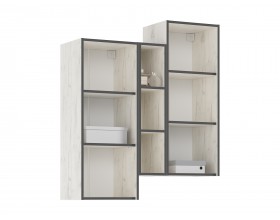 Норд Шкаф подвесной комбинированный Дуб Крафт Белый, Дуб Крафт Белый