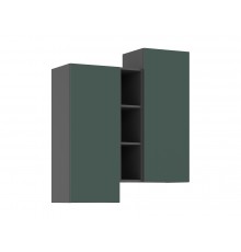 Норд Шкаф подвесной комбинированный Изумрудный Кромка Графит, Графит