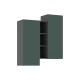 Норд Шкаф подвесной комбинированный Изумрудный Кромка Графит, Графит