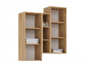 Норд Шкаф подвесной комбинированный Изумрудный Кромка Изумруд, Дуб Крафт