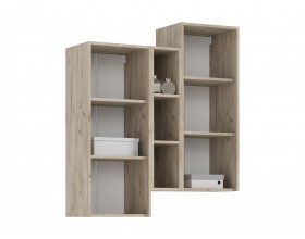 Норд Шкаф подвесной комбинированный Кашемир, Дуб Крафт Серый