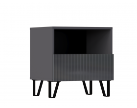 Оливия Тумбы 1 ящик Графит глянец, Графит