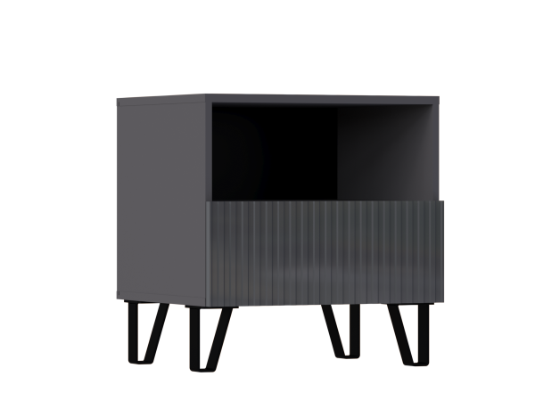 Оливия Тумбы 1 ящик Графит глянец, Графит