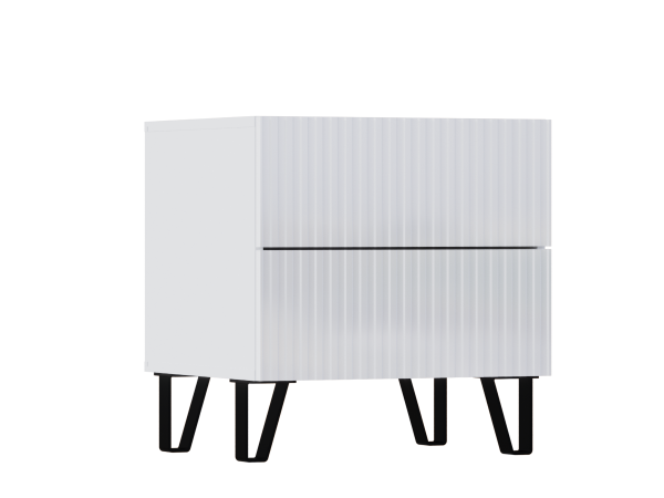 Оливия Тумбы 2 ящика Белый глянец, Белый