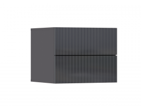 Оливия Тумбы 2 шт. 2 ящика Графит глянец, Графит