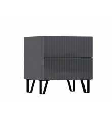Оливия Тумбы 2 ящика Графит глянец, Графит