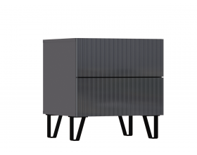 Оливия Тумбы 2 ящика Графит глянец, Графит